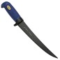 Preview: MARTTIINI Oy Filleting Knife "Martef Filleting Knife 19" Handle blue Leather sheath